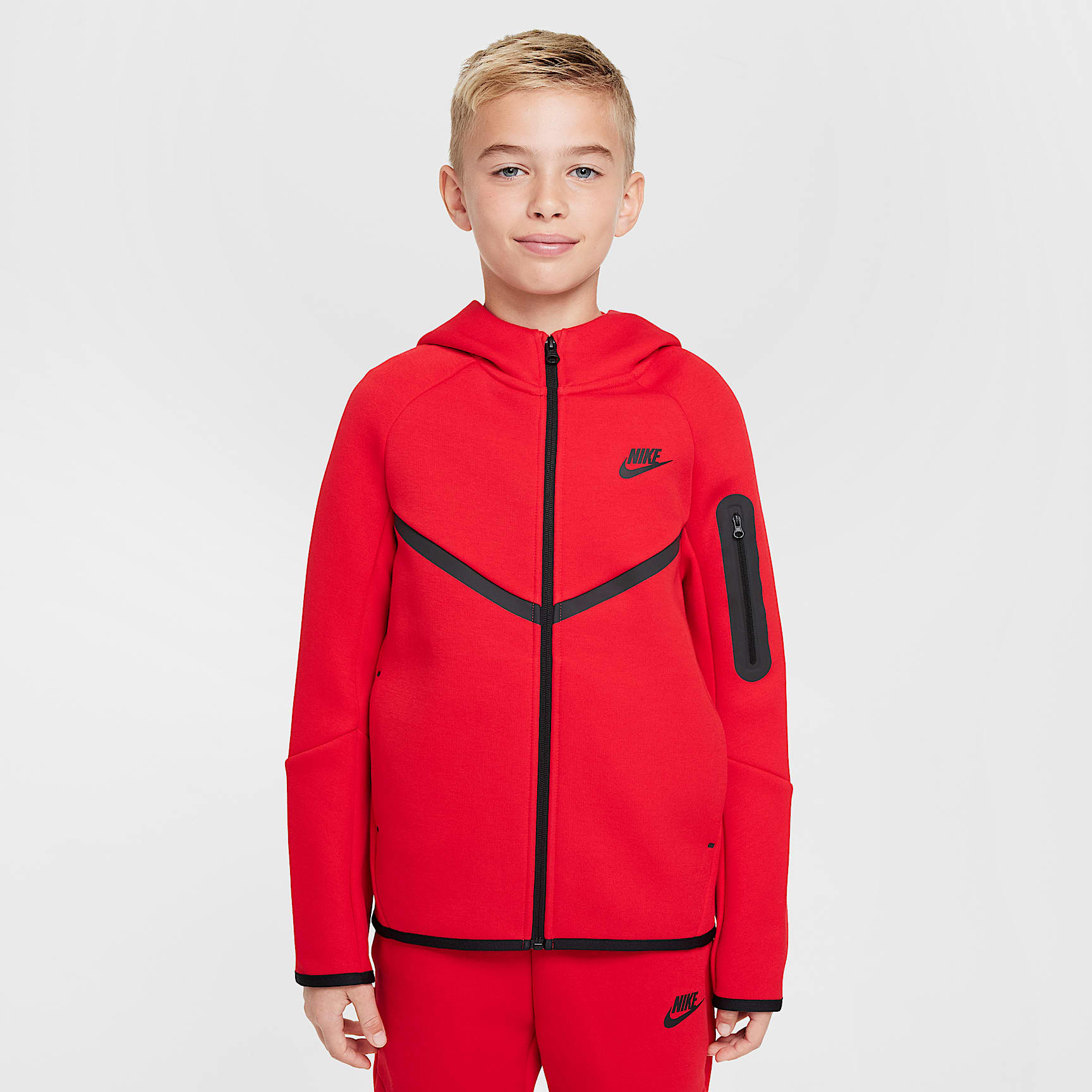 Nike Sportswear Tech Fleece Big Kids' Full-Zip Hoodie. Nike.com